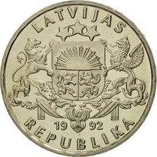 Coin, Latvia, Lats, 1992, MS(65-70), Copper-nickel, KM:12