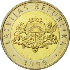 Latvia, 2 Lati, 1999, STGL, Bi-Metallic, KM:38