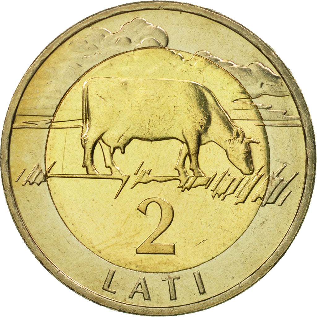 Latvia, 2 Lati, 1999, STGL, Bi-Metallic, KM:38