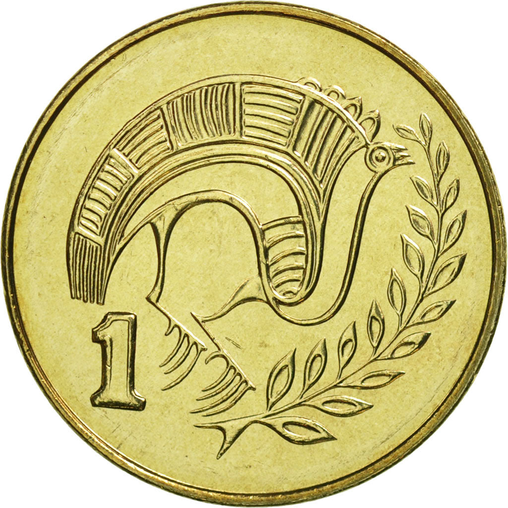 Coin, Cyprus, Cent, 2004, MS(65-70), Nickel-brass, KM:53.3