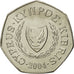 Moneda, Chipre, 50 Cents, 2004, FDC, Cobre - níquel, KM:66