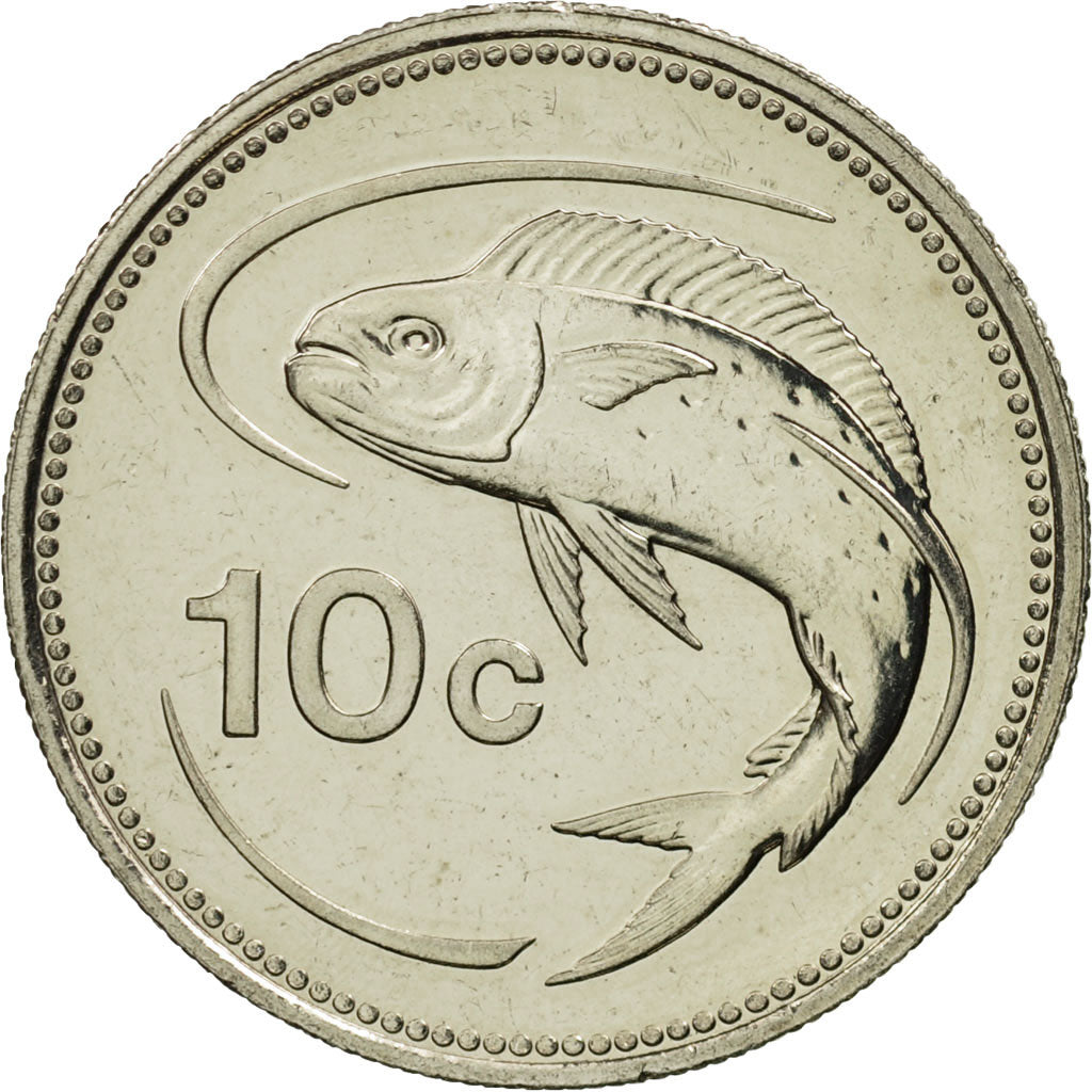 Coin, Malta, 10 Cents, 2006, MS(65-70), Copper-nickel, KM:96