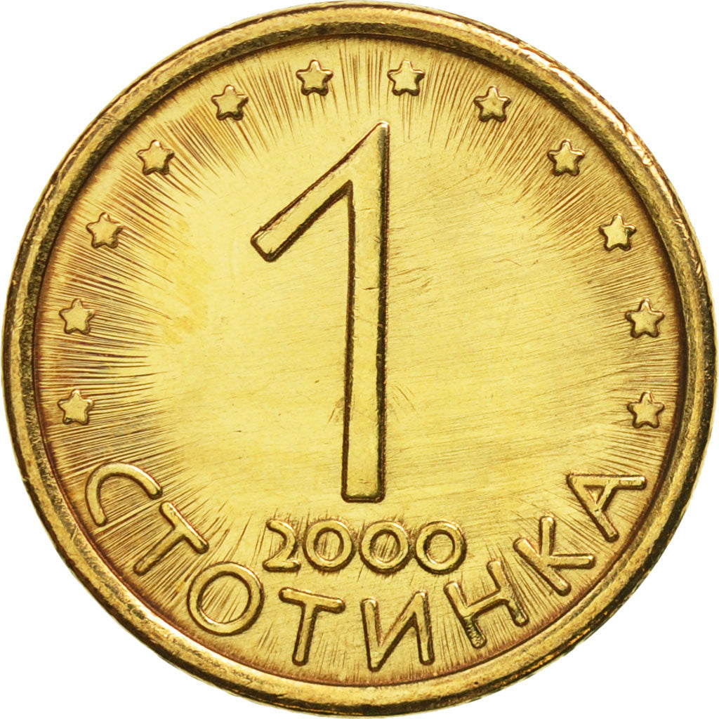 Monnaie, Bulgarie, Stotinka, 2000, FDC, Brass plated steel, KM:237a