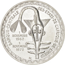 WEST AFRICAN STATES, 500 Francs, KM #7, Silver, 37, 25.00
