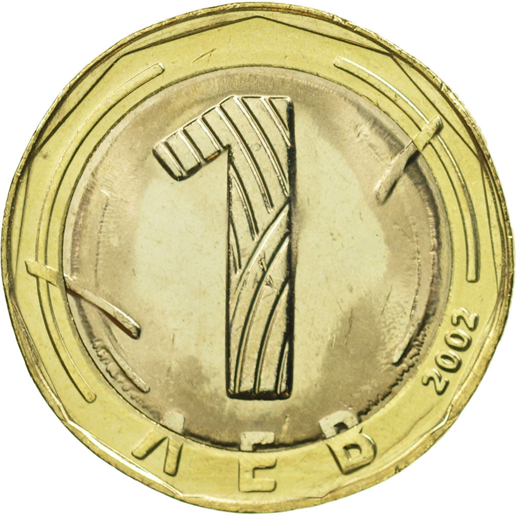 Moneta, Bulgaria, Lev, 2002, Sofia, FDC, Bi-metallico, KM:254
