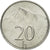 Moneta, Słowacja, 20 Halierov, 2002, MS(65-70), Aluminium, KM:18