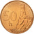 Moneta, Słowacja, 50 Halierov, 2007, MS(65-70), Miedź platerowana stalą