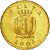 Münze, Malta, Cent, 2005, STGL, Nickel-brass, KM:93