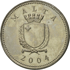 Coin, Malta, 2 Cents, 2004, MS(63), Copper-nickel, KM:94