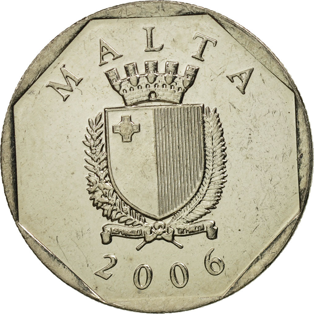 Malta, 5 Cents, 2006, MS(65-70), Copper-nickel, KM:95