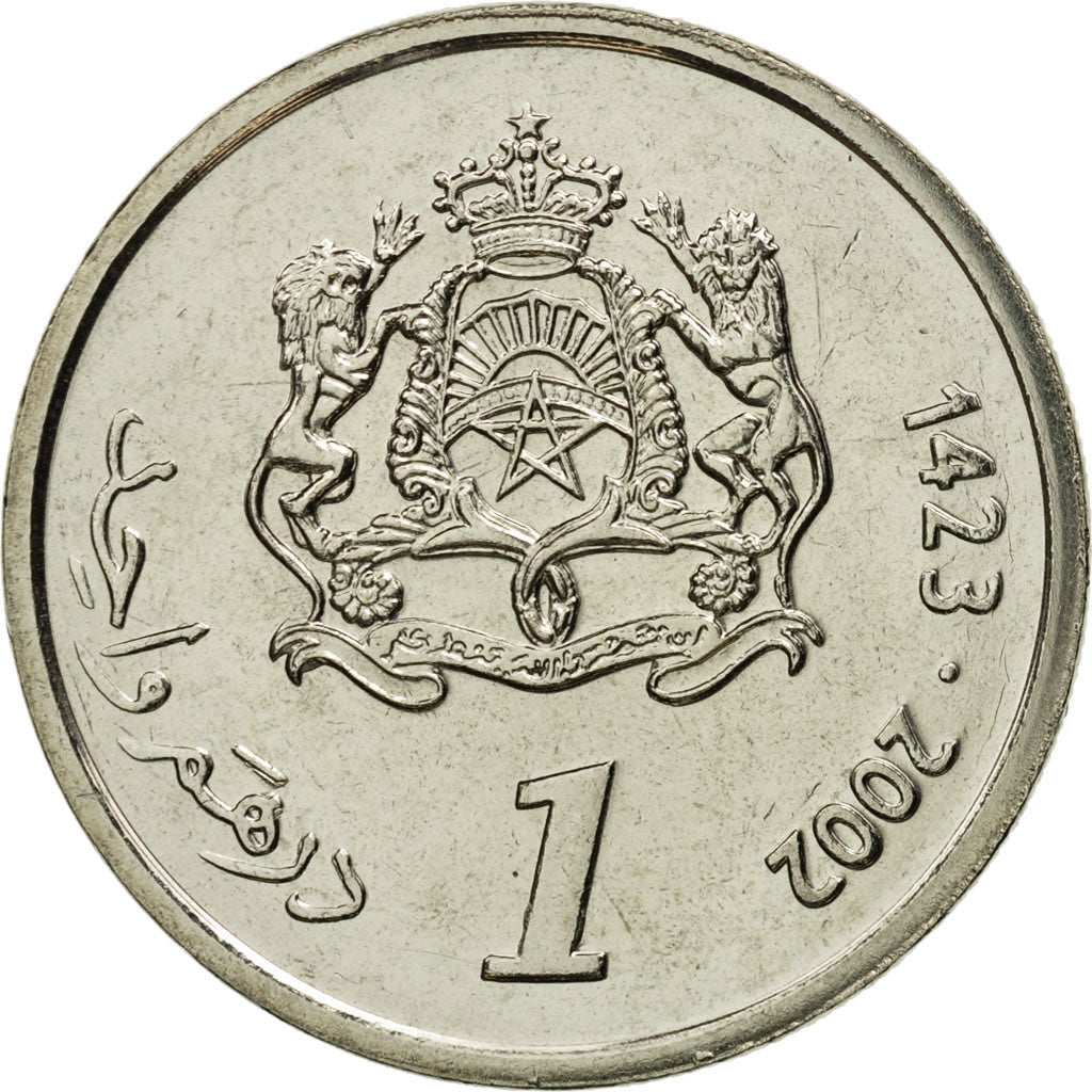 Moneta, Marocco, Mohammed VI, Dirham, 2002, FDC, Rame-nichel, KM:117