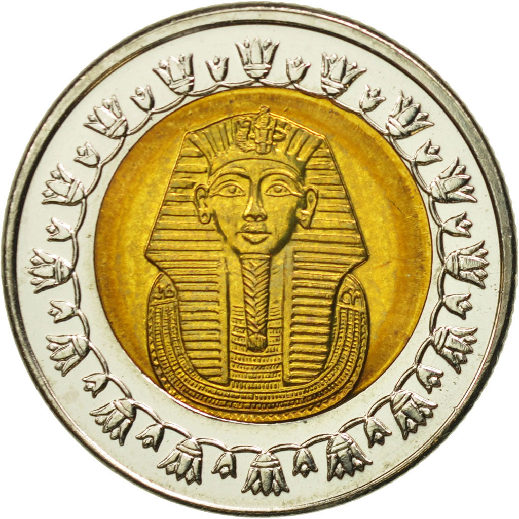 Egypt, Pound, 2007, Cairo, MS(65-70), Bi-Metallic, KM:940a