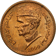 Pakistan, Rupee, 2000, UNZ, Bronze, KM:62
