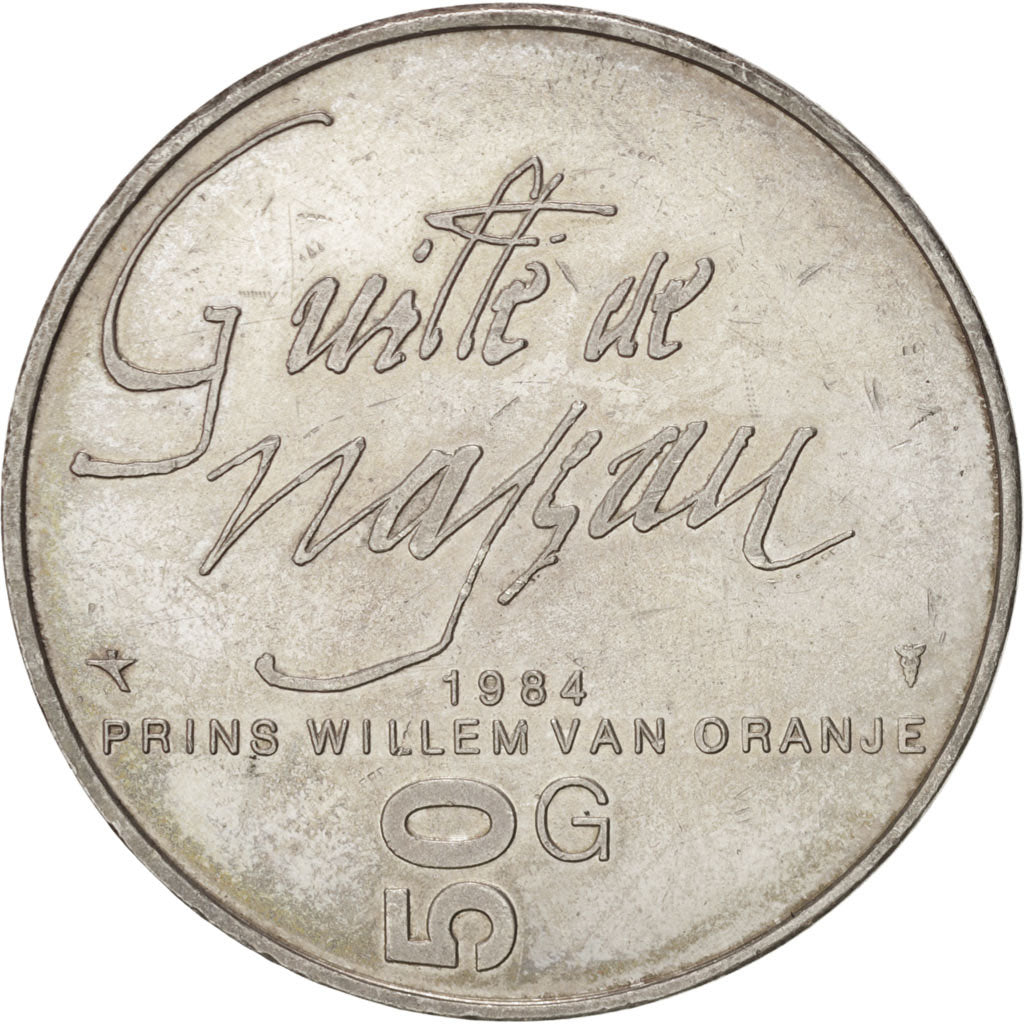 NETHERLANDS, 50 Gulden, KM #208, Silver, 38, 25.00