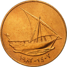 Emirati Arabi Uniti, 10 Fils, 1983, British Royal Mint, SPL, Bronzo, KM:3.1