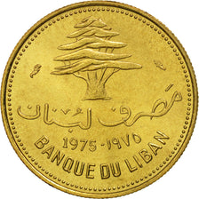 Coin, Lebanon, 10 Piastres, 1975, Paris, MS(65-70), Nickel-brass, KM:26