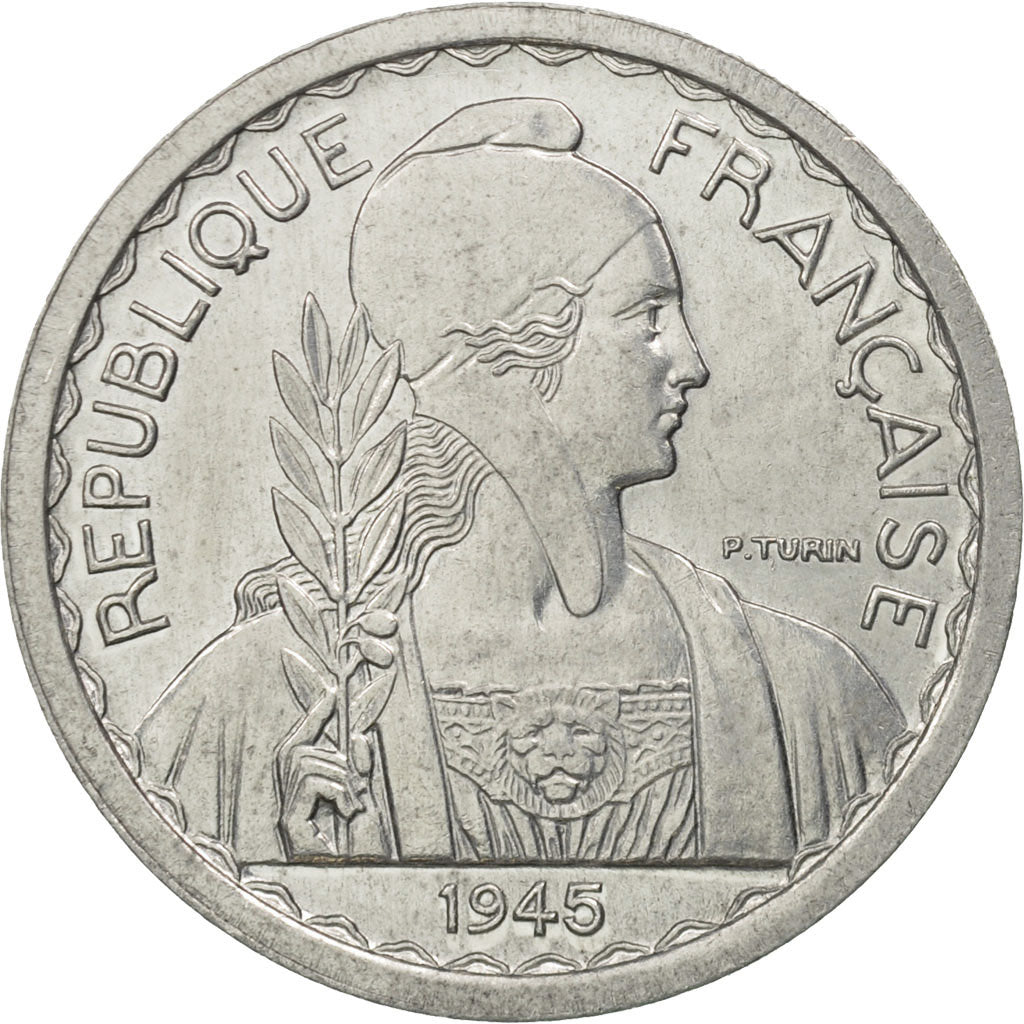 FRENCH INDO-CHINA, 10 Cents, 1945, Paris, FDC, Aluminium, KM:28.1
