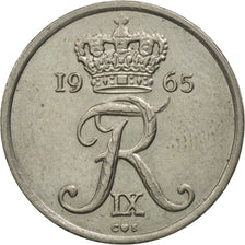 Coin, Denmark, Frederik IX, 25 Öre, 1965, Copenhagen, MS(63), Copper-nickel