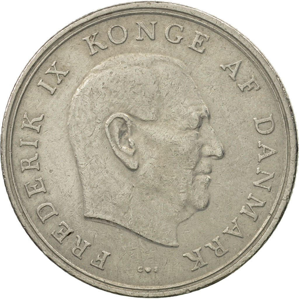 Coin, Denmark, Frederik IX, Krone, 1961, Copenhagen, MS(60-62), Copper-nickel