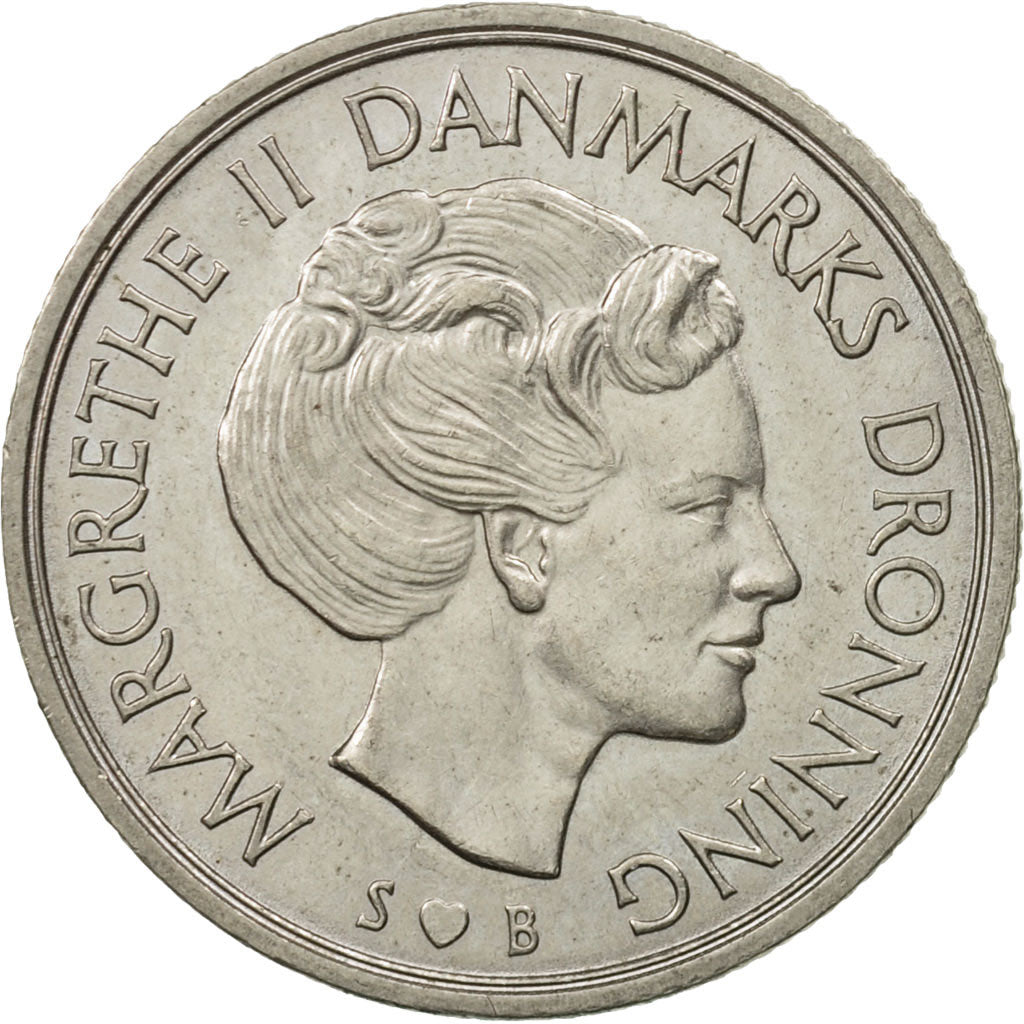 Moneta, Danimarca, Margrethe II, Krone, 1978, Copenhagen, SPL, Rame-nichel