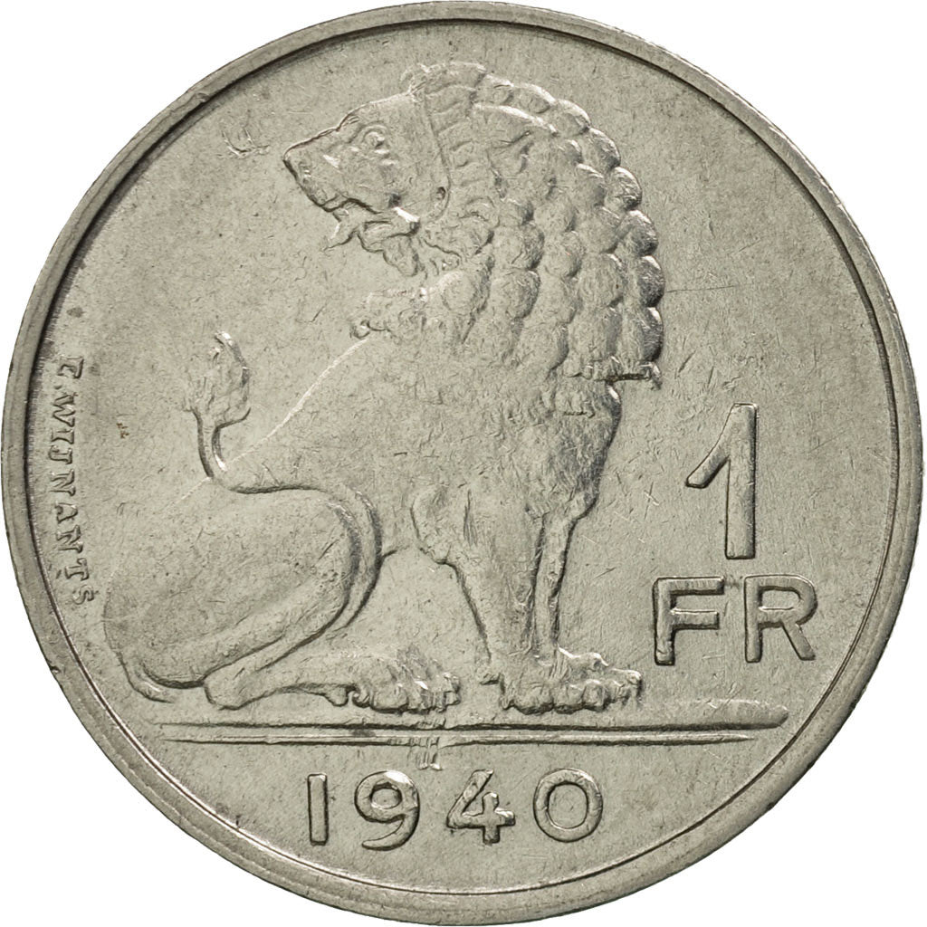 Coin, Belgium, Franc, 1940, MS(63), Nickel, KM:120