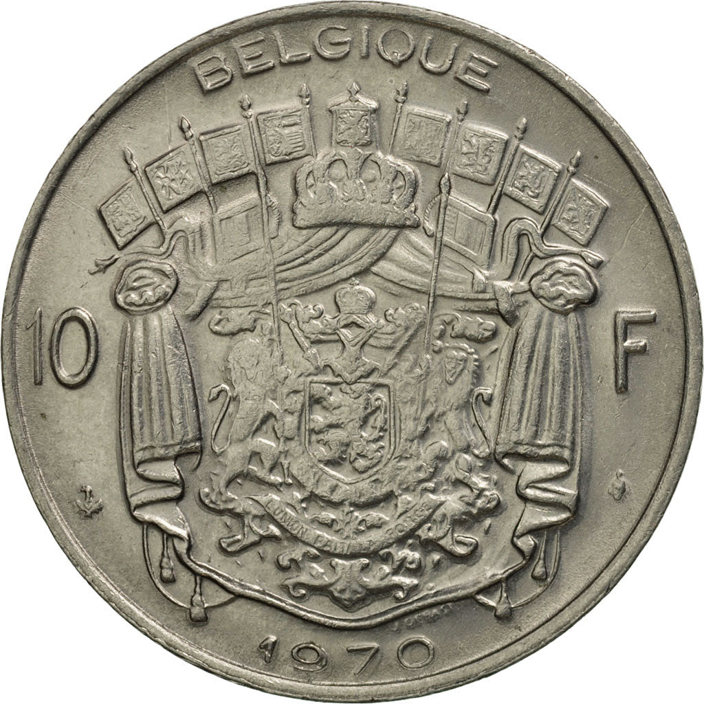 Moneda, Bélgica, 10 Francs, 10 Frank, 1970, Brussels, SC, Níquel, KM:155.1