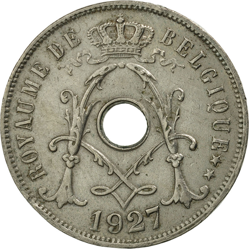 Coin, Belgium, 25 Centimes, 1927, AU(50-53), Copper-nickel, KM:68.1