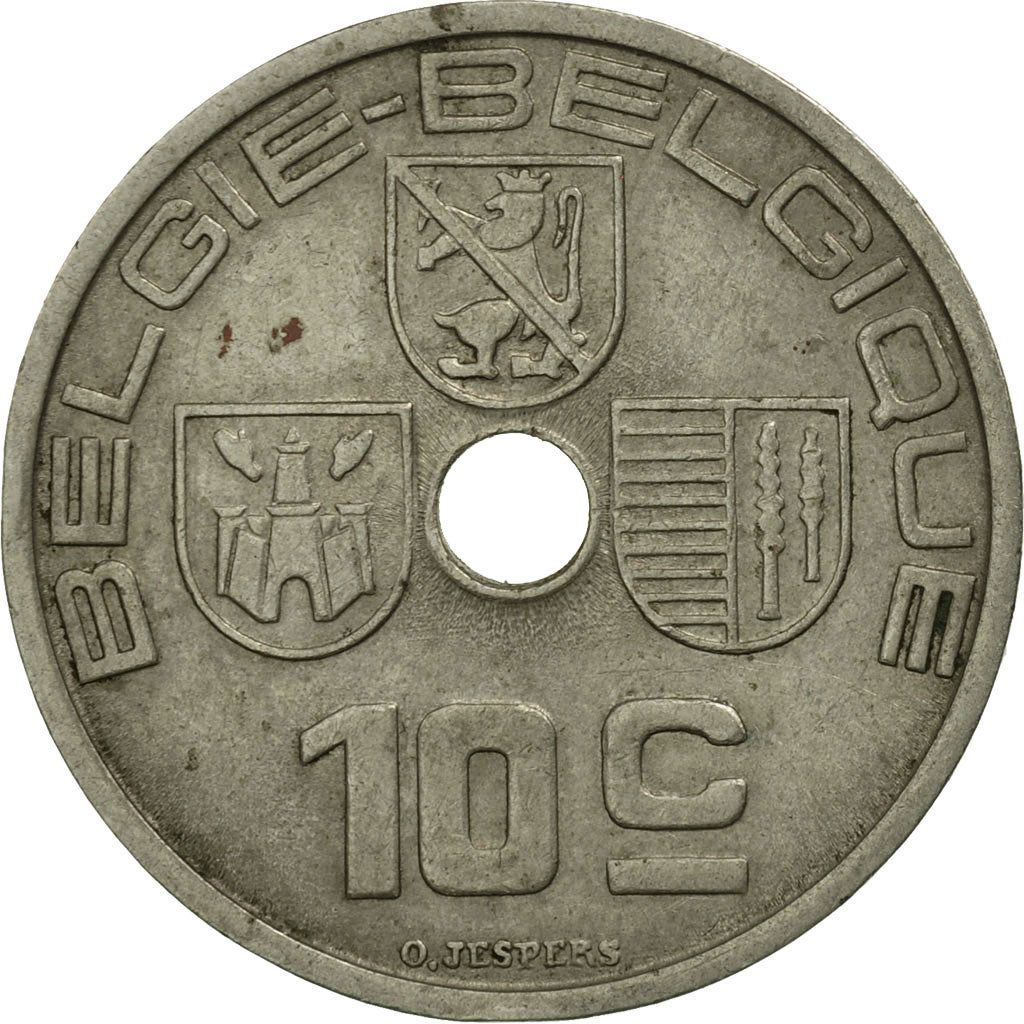 Belgium, 10 Centimes, 1939, AU(50-53), Nickel-brass, KM:113.1