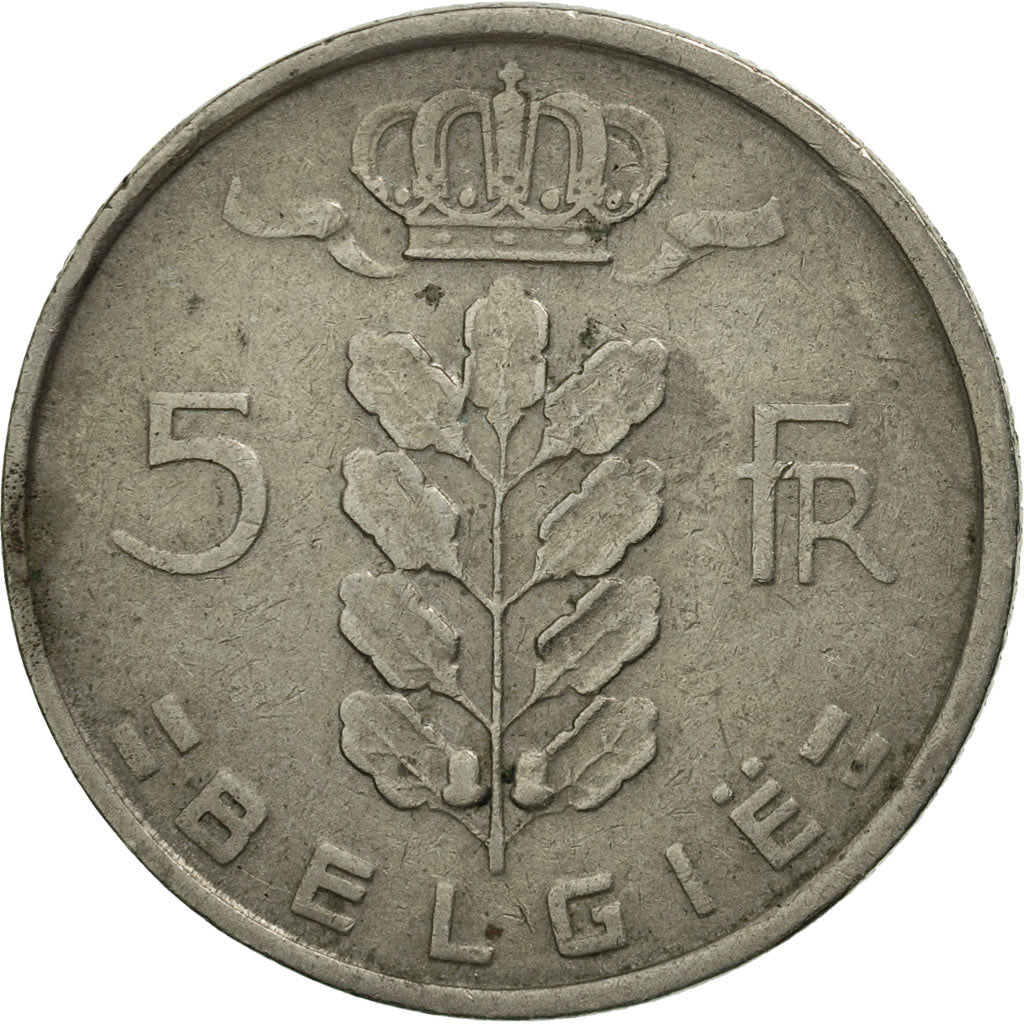 Belgium, 5 Francs, 5 Frank, 1948, AU(50-53), Copper-nickel, KM:135.1