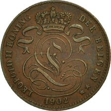Coin, Belgium, Leopold II, Centime, 1902, AU(50-53), Copper, KM:34.1