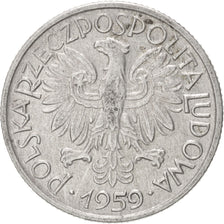 Polonia, 2 Zlote, 1959, Warsaw, BB, Alluminio, KM:46
