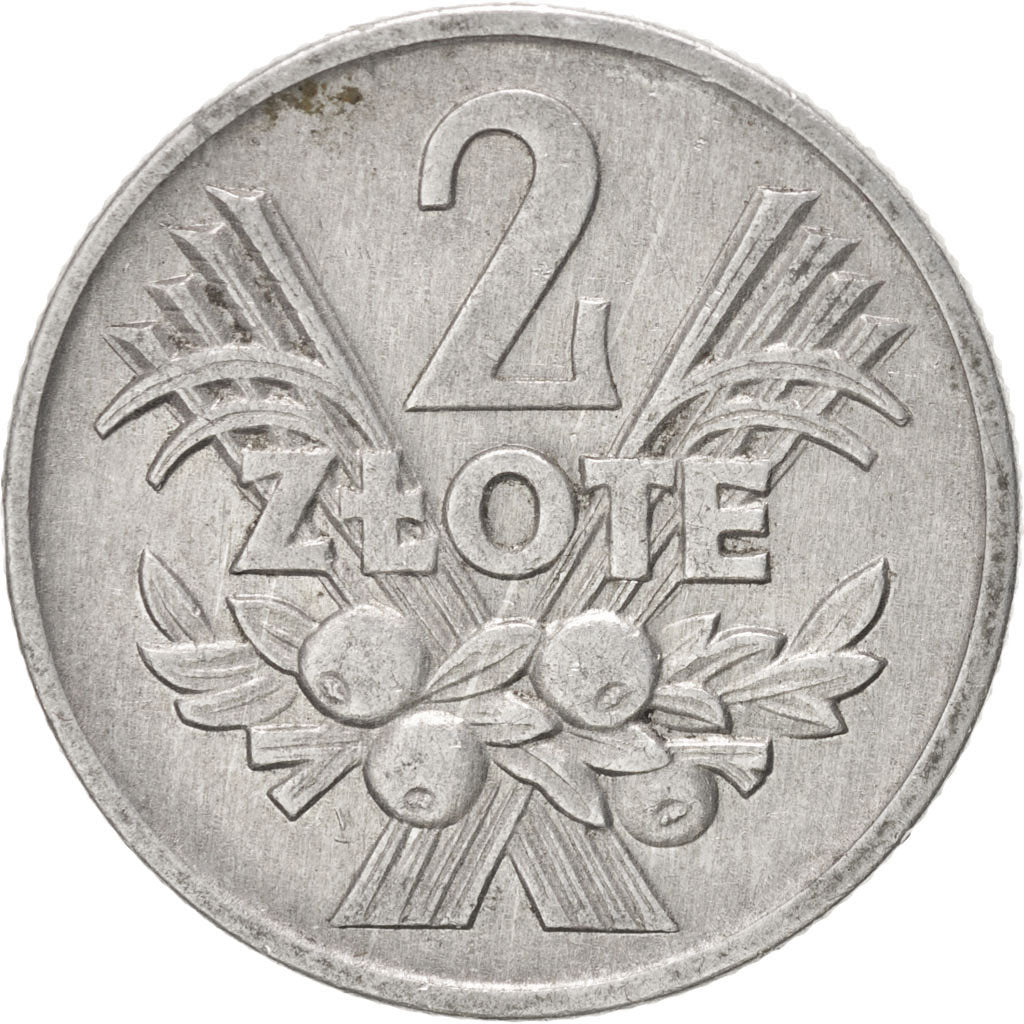 Polonia, 2 Zlote, 1959, Warsaw, BB, Alluminio, KM:46