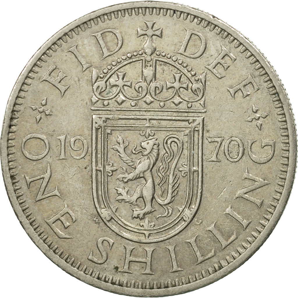 Great Britain, Elizabeth II, Shilling, 1970, EF(40-45), Copper-nickel, KM:904