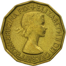 Coin, Great Britain, Elizabeth II, 3 Pence, 1953, EF(40-45), Nickel-brass