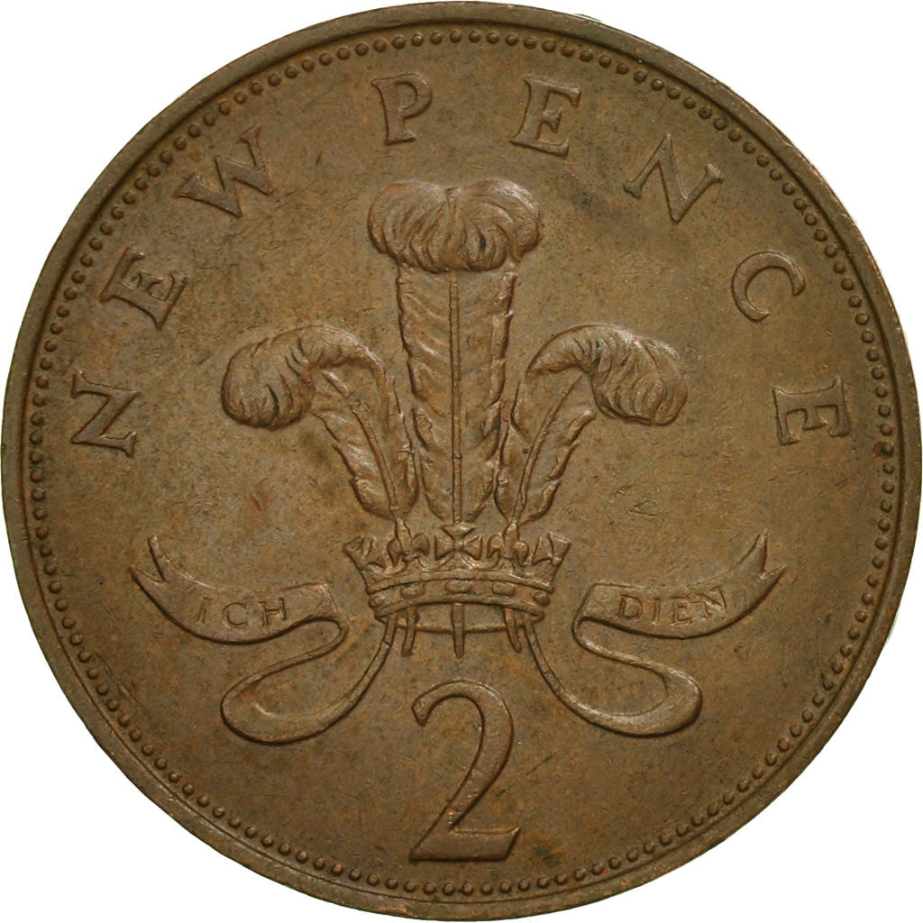 Moneta, Gran Bretagna, Elizabeth II, 2 New Pence, 1971, BB, Bronzo, KM:916