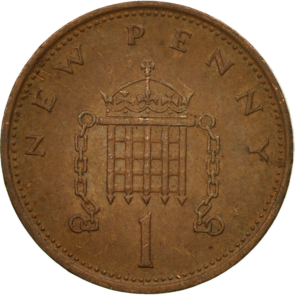 Coin, Great Britain, Elizabeth II, New Penny, 1980, VF(30-35), Bronze, KM:915