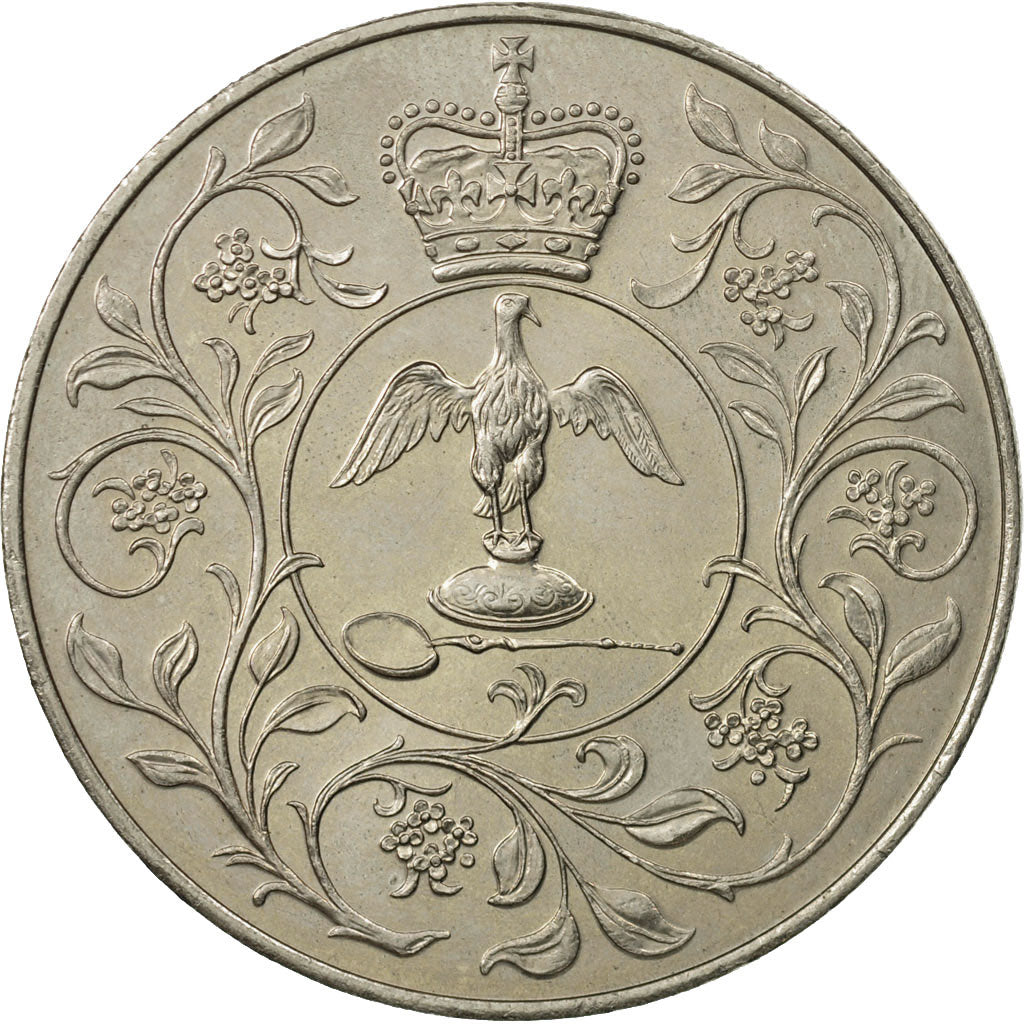 Coin, Great Britain, Elizabeth II, 25 New Pence, 1977, MS(60-62), Copper-nickel