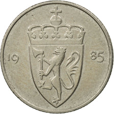 Coin, Norway, Olav V, 50 Öre, 1985, MS(63), Copper-nickel, KM:418