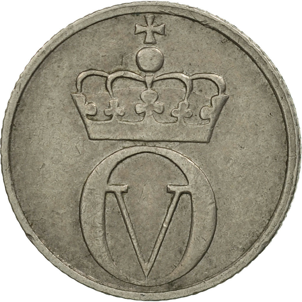 Münze, Norwegen, Olav V, 10 Öre, 1972, VZ, Copper-nickel, KM:411