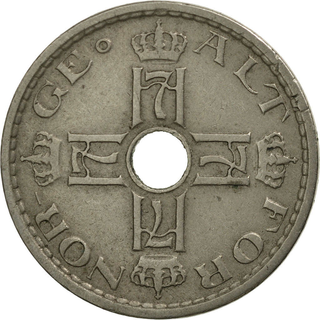 Coin, Norway, Haakon VII, 50 Öre, 1927, AU(55-58), Copper-nickel, KM:386