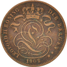Münze, Belgien, Leopold II, Centime, 1902, SS, Kupfer, KM:34.1