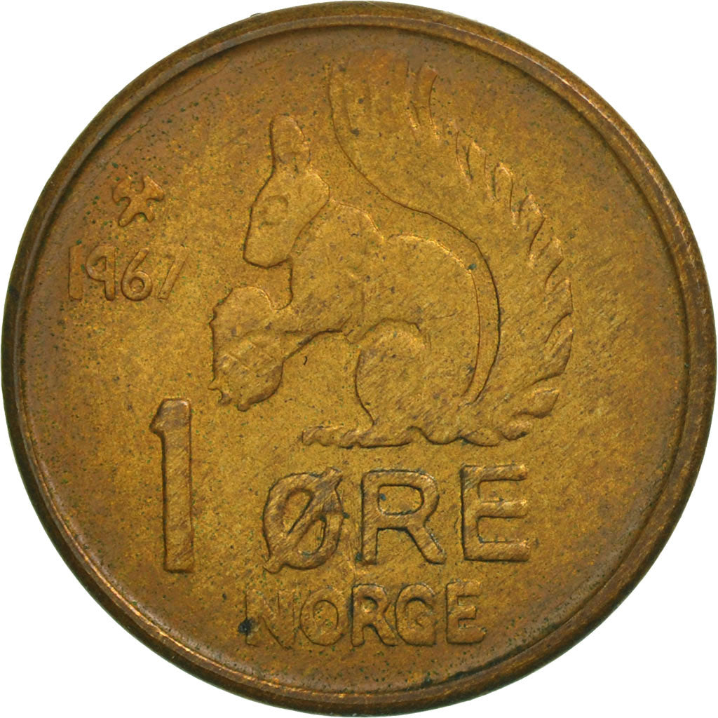 Coin, Norway, Olav V, Ore, 1967, AU(50-53), Bronze, KM:403