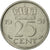 Moneta, Paesi Bassi, Juliana, 25 Cents, 1951, SPL, Nichel, KM:183