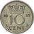 Moneta, Holandia, Juliana, 10 Cents, 1955, MS(63), Nikiel, KM:182