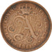 BELGIUM, 2 Centimes, 1911, KM #65, EF(40-45), Copper, 21.5