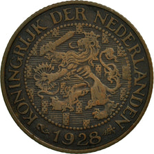 Coin, Netherlands, Wilhelmina I, Cent, 1928, AU(50-53), Bronze, KM:152