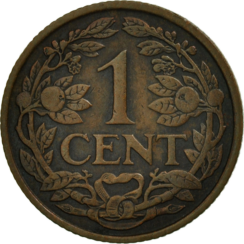Coin, Netherlands, Wilhelmina I, Cent, 1928, AU(50-53), Bronze, KM:152