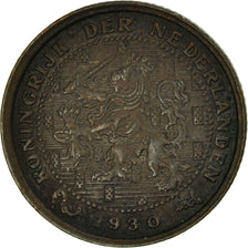 Netherlands, Wilhelmina I, 1/2 Cent, 1930, EF(40-45), Bronze, KM:138