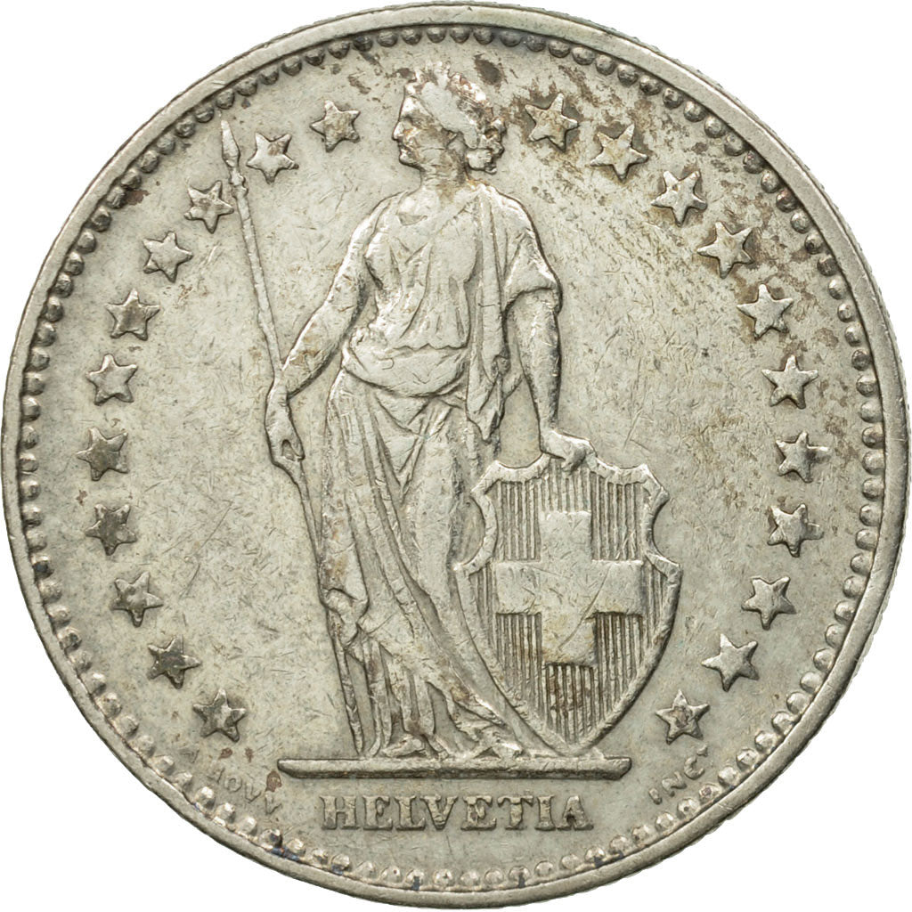 Coin, Switzerland, 2 Francs, 1928, Bern, AU(55-58), Silver, KM:21