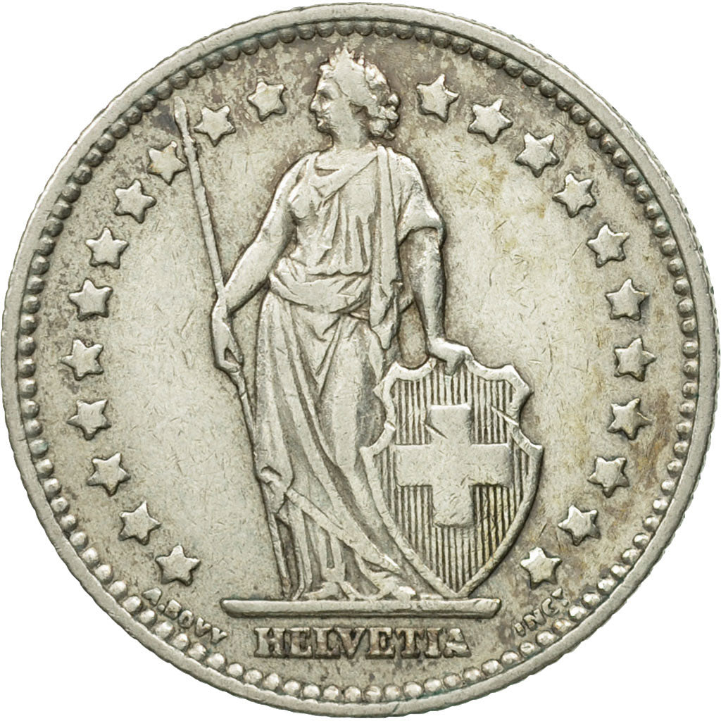 Switzerland, Franc, 1939, Bern, MS(63), Silver, KM:24